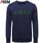 Fo'r Men Casual Cotton Long Sleeve Funny Turkish Flags Hoodies, Sweatshirts
