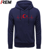 Fo'r Men Casual Cotton Long Sleeve Funny Turkish Flags Hoodies, Sweatshirts