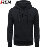 Fo'r Men Casual Cotton Long Sleeve Funny Turkish Flags Hoodies, Sweatshirts