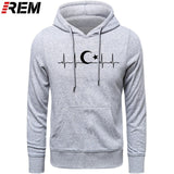 Fo'r Men Casual Cotton Long Sleeve Funny Turkish Flags Hoodies, Sweatshirts