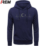 Fo'r Men Casual Cotton Long Sleeve Funny Turkish Flags Hoodies, Sweatshirts