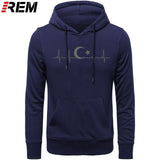 Fo'r Men Casual Cotton Long Sleeve Funny Turkish Flags Hoodies, Sweatshirts