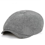 Men beret vintage Herringbone Gatsby Tweed peaky blinders hat