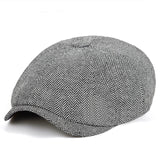 Men beret vintage Herringbone Gatsby Tweed peaky blinders hat