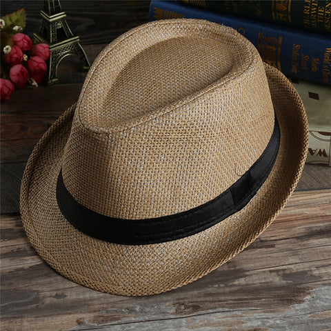 Imixlot Newest Western Straw Cowboy Hat Men Retro Casual Sun Hat