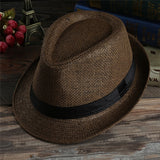 Imixlot Newest Western Straw Cowboy Hat Men Retro Casual Sun Hat