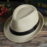 Imixlot Newest Western Straw Cowboy Hat Men Retro Casual Sun Hat