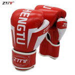 ZTTY Kick Boxing Gloves for Men Women PU Karate Muay Thai Guantes De Boxeo Free Fight MMA Sanda Training Adults Kids Equipment