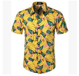 Fruit Print Shirts Tops Casual Short Sleeve Summer Holiday Vacation