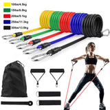 Yoga Tubes Pull Rope Rubber Expander Elastic Bands Fitness Equipment