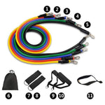 Yoga Tubes Pull Rope Rubber Expander Elastic Bands Fitness Equipment