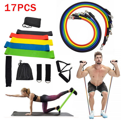 Elastic Rubber Band Training Workout Expander Pull Rope Gym Fitness Equipment