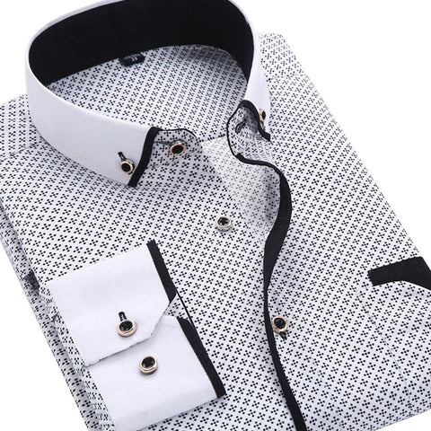 Male Social Business Dress Shirt Brand Men Clothing Soft Comfortable