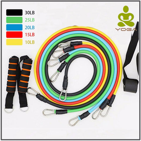 Yoga Tubes Pull Rope,Rubber Expander Elastic Bands Fitness with Bag
