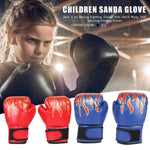 Leather Flame Gloves Sanda Boxing Training Glove